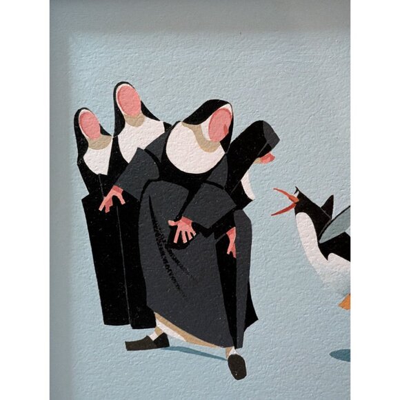 Nun And Penguin Satirical Art Print by Barbe Framed titled Mother - Picture 5 of 15